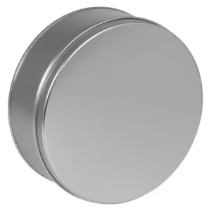 8×3” Silver Cookie Tin, 3lb capacity